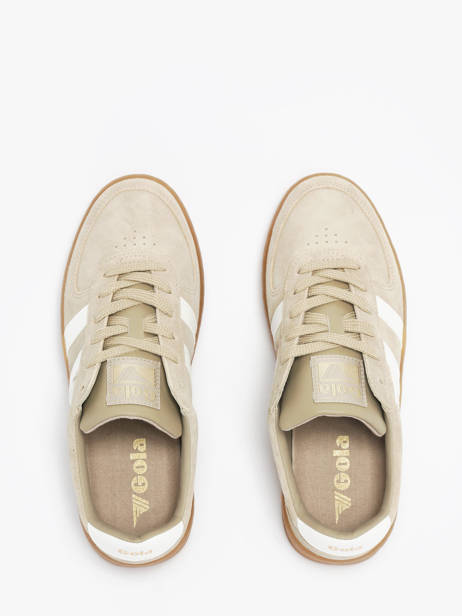 Sneakers Uit Leder Gola Beige women CLA589 ander zicht 4