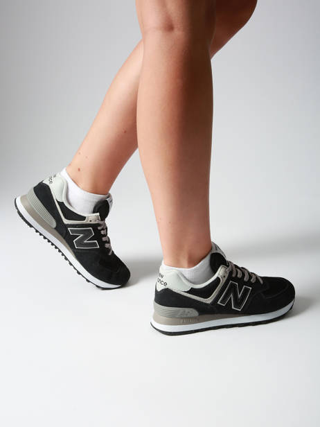 Sneakers Uit Leder New balance Zwart boy ML574EVB ander zicht 1