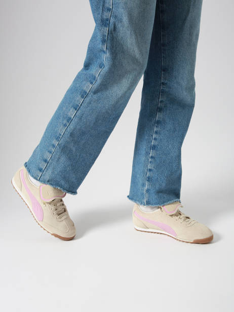Sneakers Uit Leder Puma Beige women 40378001 ander zicht 1