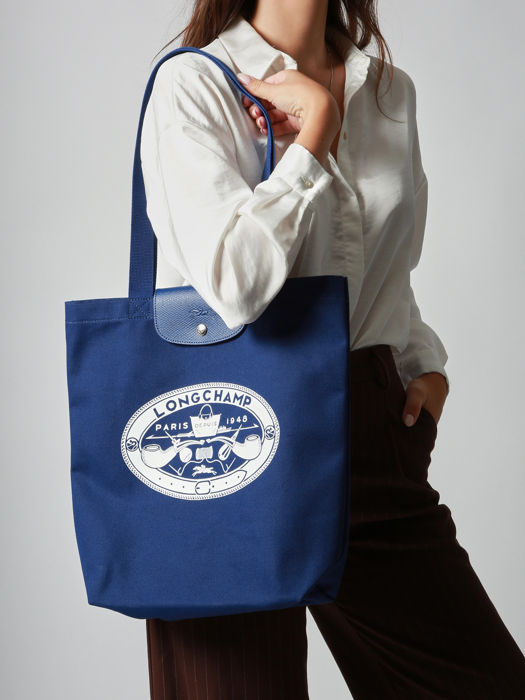 Longchamp Le pliage x constantin Schoudertas Blauw