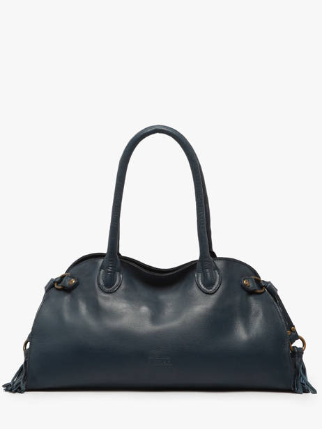 Schoudertas Cow Leder Basilic pepper Blauw cow BCOW84