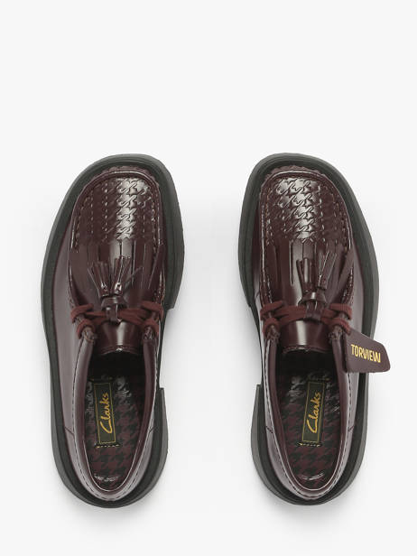 Derby Veterschoenen Torview Uit Leder Clarks Bruin accessoires 26184948 ander zicht 3