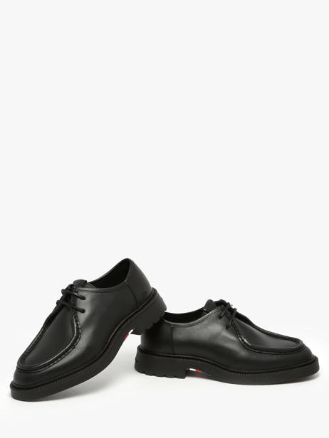 Derby Veterschoenen Uit Leder Tommy hilfiger Zwart men 5588BDS ander zicht 3