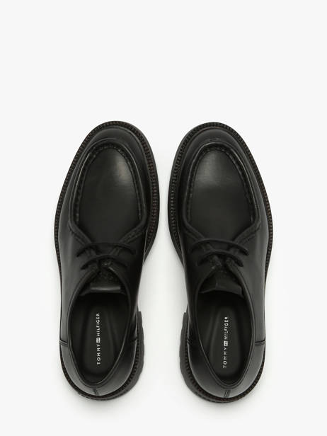 Derby Veterschoenen Uit Leder Tommy hilfiger Zwart men 5588BDS ander zicht 4