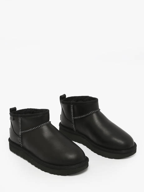 Enkellaarsjes Uit Leder Ugg Zwart accessoires 1163490 ander zicht 1