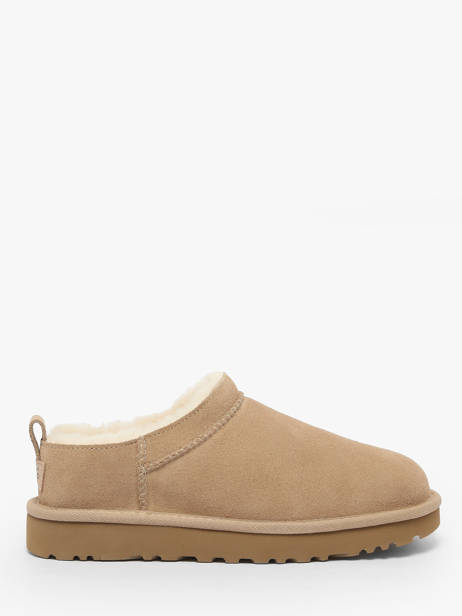 Pantoffels Uit Leder Ugg Beige accessoires 1173891