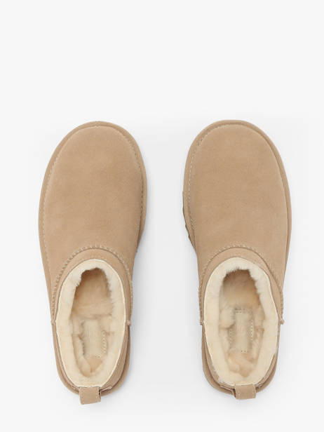 Pantoffels Uit Leder Ugg Beige accessoires 1173891 ander zicht 3