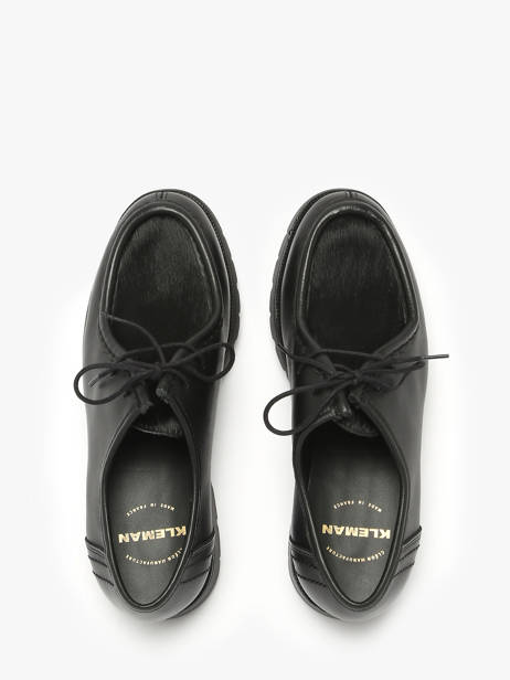 Derby Veterschoenen Uit Leder Kleman Zwart accessoires PADRINI ander zicht 3