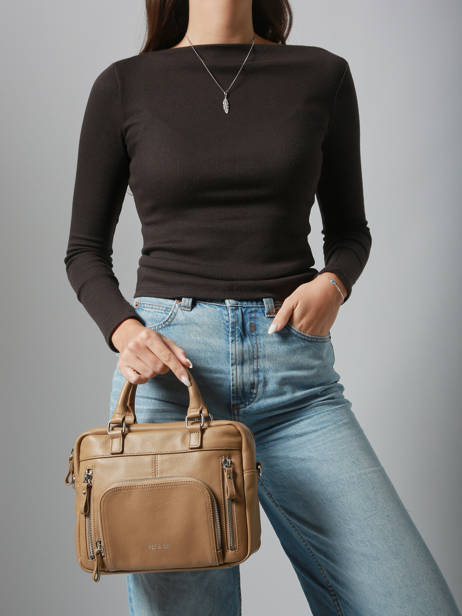 Cross Body Tas Baby Macy Leder Nat et nin Beige vintage BABYMACY ander zicht 1