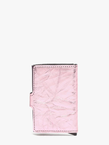 Kaarthouder Mini Wallet Crunch Leder Secrid Roze crunch MCR ander zicht 3