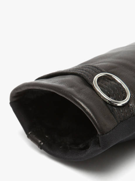 Dameshandschoenen Leder Isotoner Zwart women gloves 85325 ander zicht 1