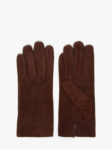 Dameshandschoenen Suède Leder Met Zijden Voering Omega Bruin women gloves S