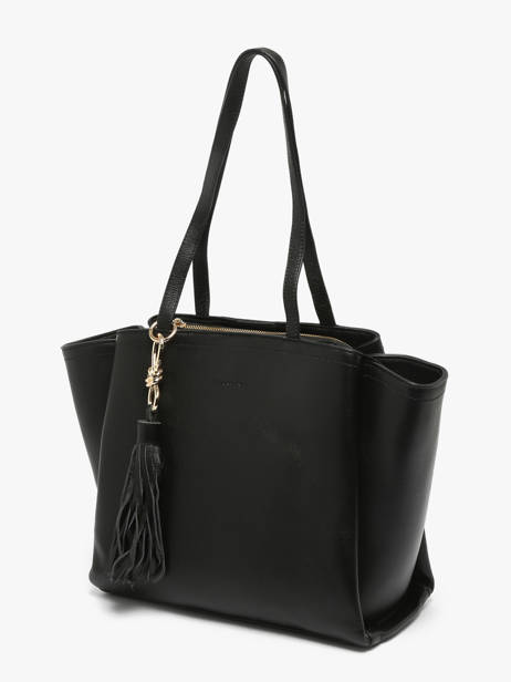 Schoudertas Helena Leder Francinel Zwart helena 22947 ander zicht 2