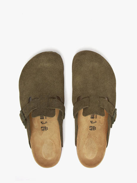 Slippers Boston Uit Leder Birkenstock Groen men 1024721 ander zicht 3