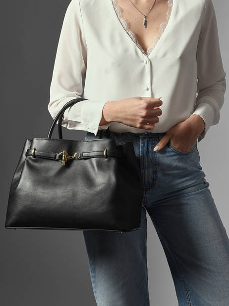 Handtas Large Blake Leder Lauren ralph lauren Zwart blake 31P03417 ander zicht 1