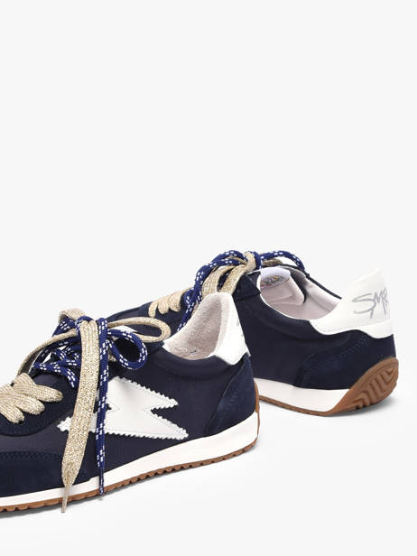 Sneakers June Uit Leder Semerdjian Blauw women JUNED482 ander zicht 2