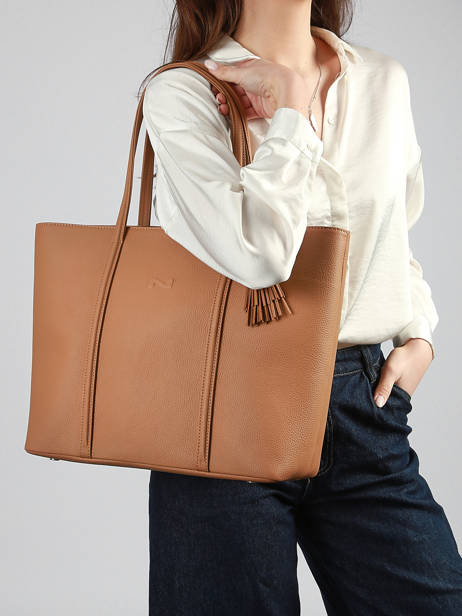 Schoudertas Nathan Leder Nathan baume Bruin nathan 36855 ander zicht 1