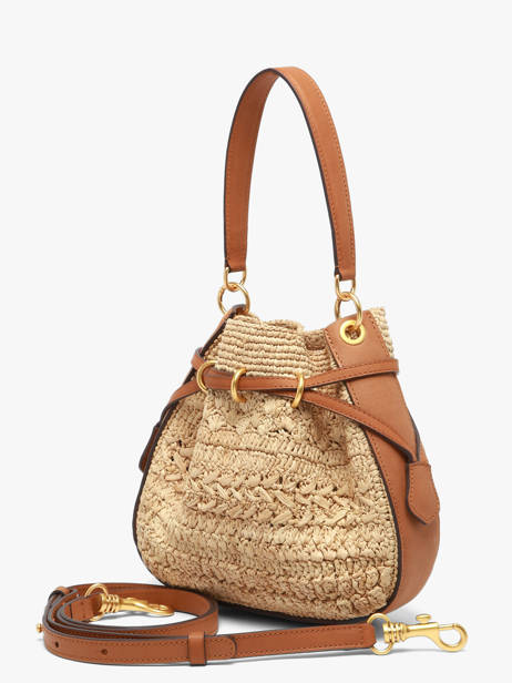 Cross Body Tas Le Mini Romy Leder En Raffia Gerard darel Beige raphia E454 ander zicht 2