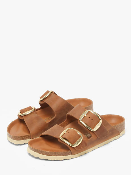 Slippers Arizona Big Buckle Birkenstock Bruin women 20-35229 ander zicht 1