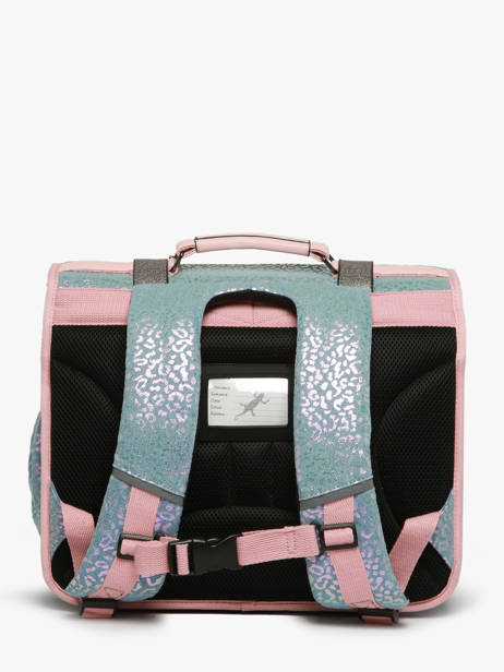 Boekentas 2 Compartimenten Cameleon Blauw vintage fantasy PBVGCA38 ander zicht 4