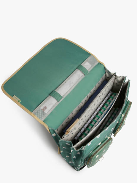 Boekentas 3 Compartimenten Cameleon Groen vintage fantasy PBVGCA41 ander zicht 3