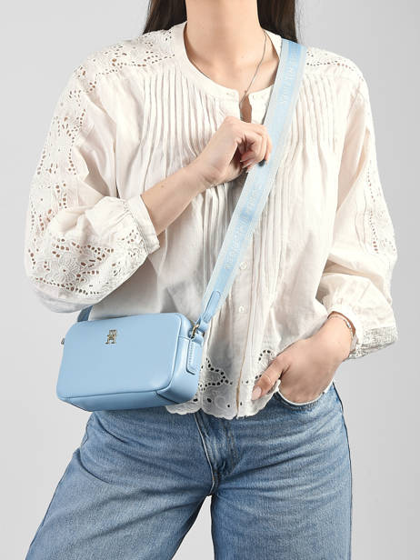 Cross Body Tas Th Essential Polyurethaan Tommy hilfiger Blauw th essential AW18370 ander zicht 1