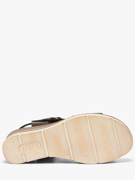 Sandalen Met Sleehak Uit Leder Remonte Bruin women 25 ander zicht 4