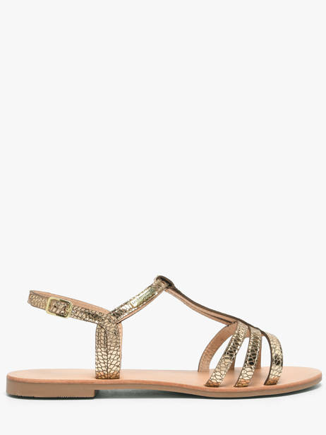 Open Sandalen Uit Leder Les tropeziennes Goud women HAMELIE