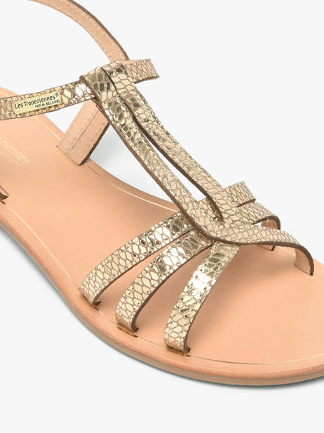 Open Sandalen Uit Leder Les tropeziennes Goud women HAMELIE ander zicht 2