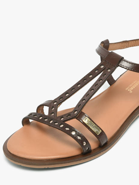 Open Sandalen Uit Leder Les tropeziennes Bruin women HELECTRA ander zicht 2