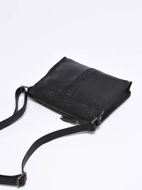 Cross Body Tas Cow Leder Basilic pepper Zwart cow BCOW58 ander zicht 2