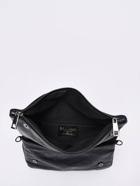 Cross Body Tas Nine Leder Milano Zwart nine NI22112N ander zicht 3