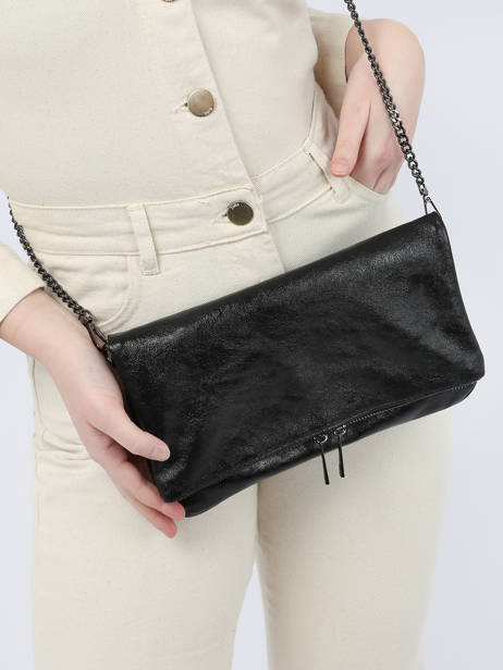 Cross Body Tas Nine Leder Milano Zwart nine NI22112N ander zicht 1