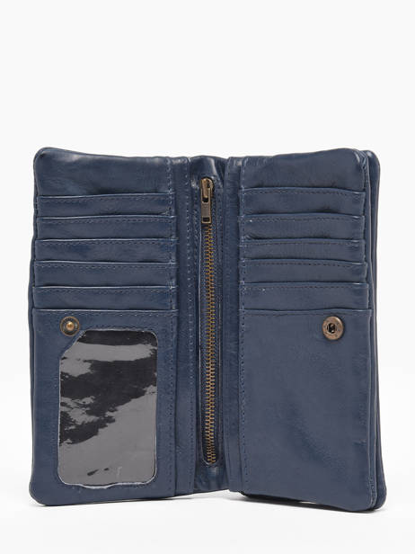 Portefeuille Cow Leder Basilic pepper Blauw cow BCOW96 ander zicht 1